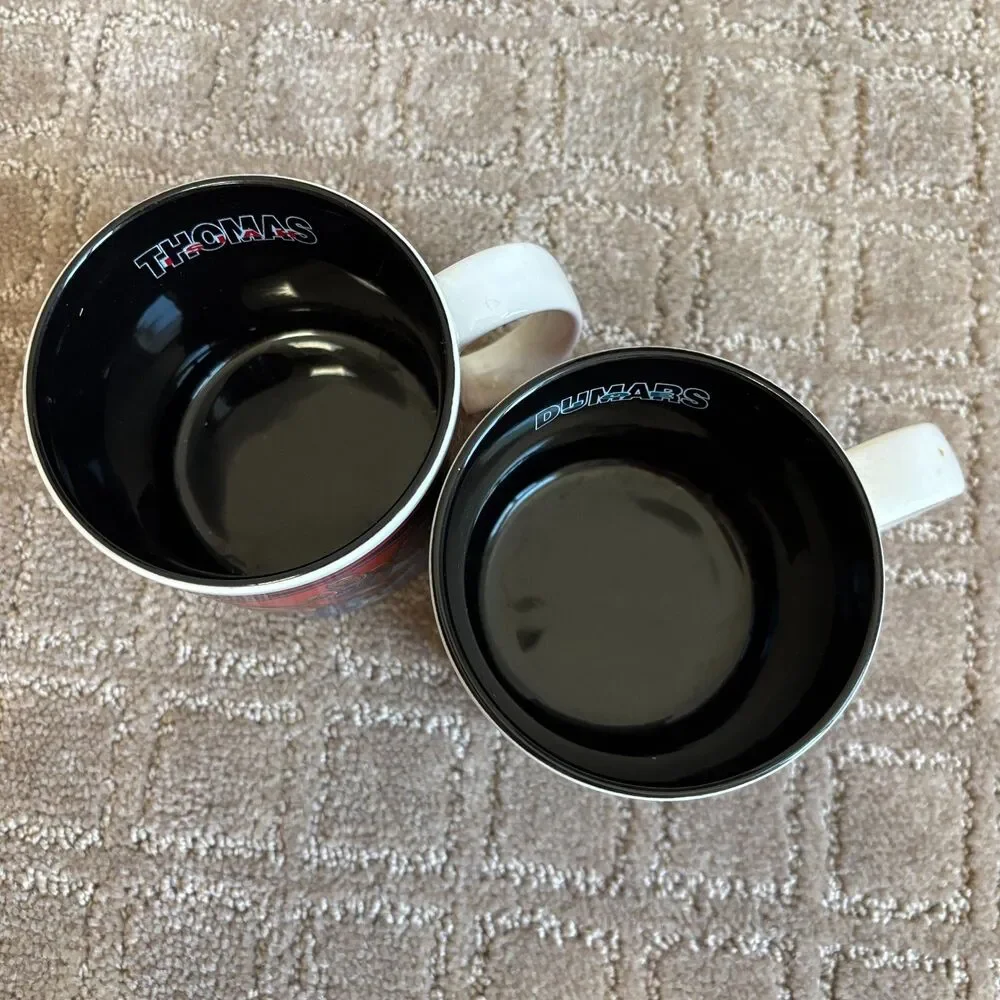 VTG Joe Dumars Isiah Thomas Detroit Pistons Coffee Mugs Limited Edition Licensed